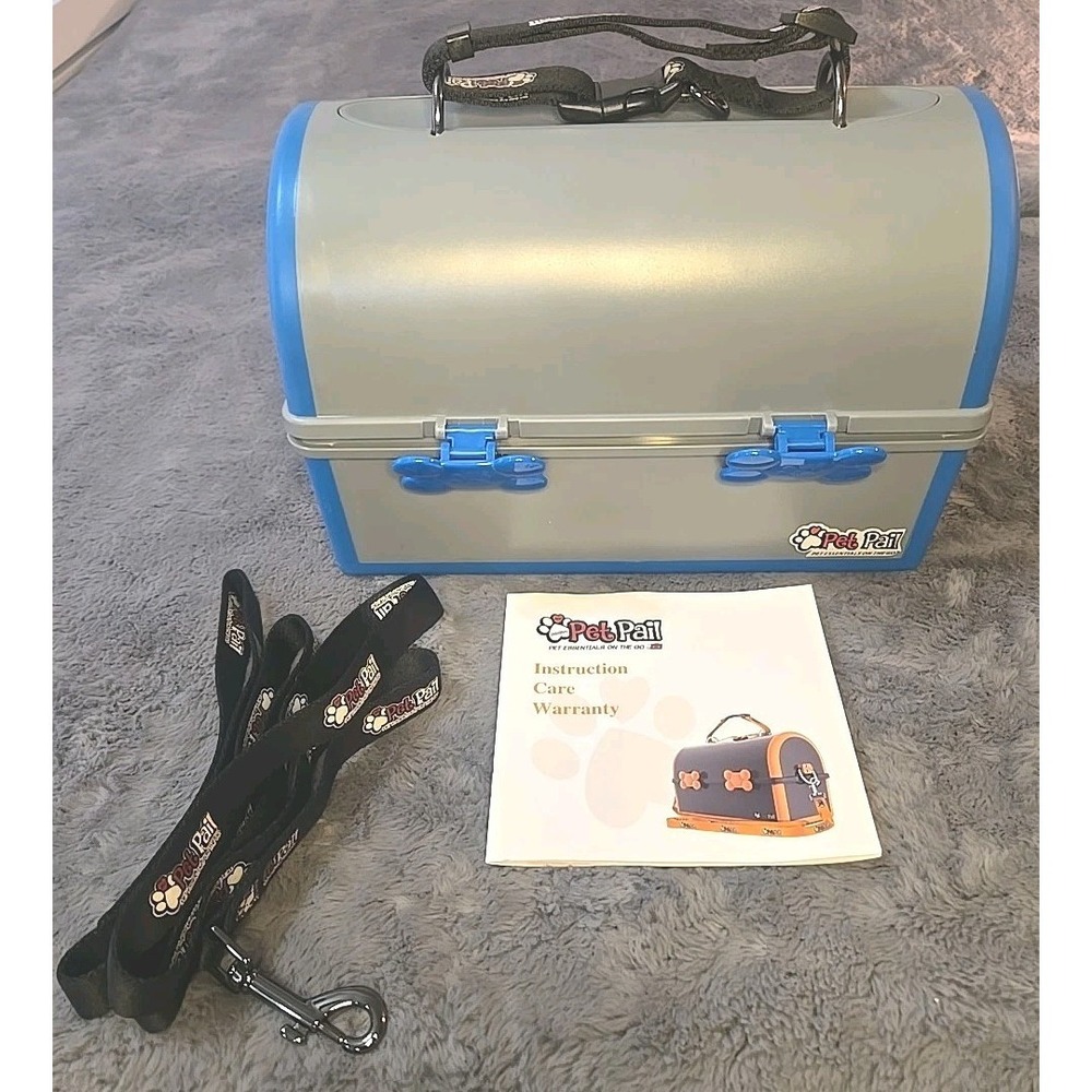 NEW My Pet Pail Travel Dog Bowl Blue Storage Water Bottles‎ Leash Collar & Bags